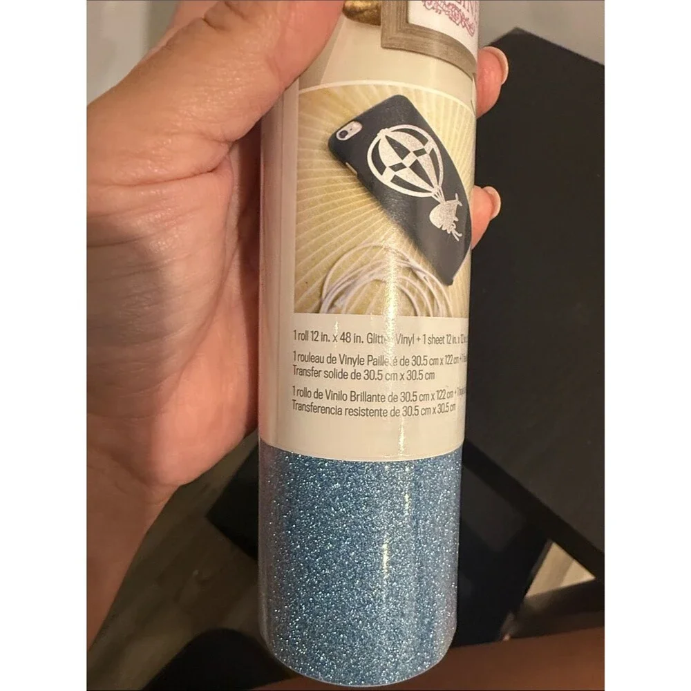 Cricut Sky Blue Glitter Vinyl Roll Adhesive Craft Vinyl for Cricut & Silhouette